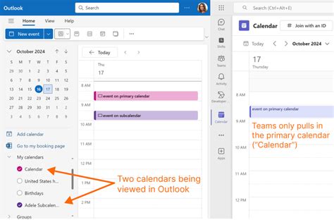 Correo y calendario personal de Microsoft Outlook .